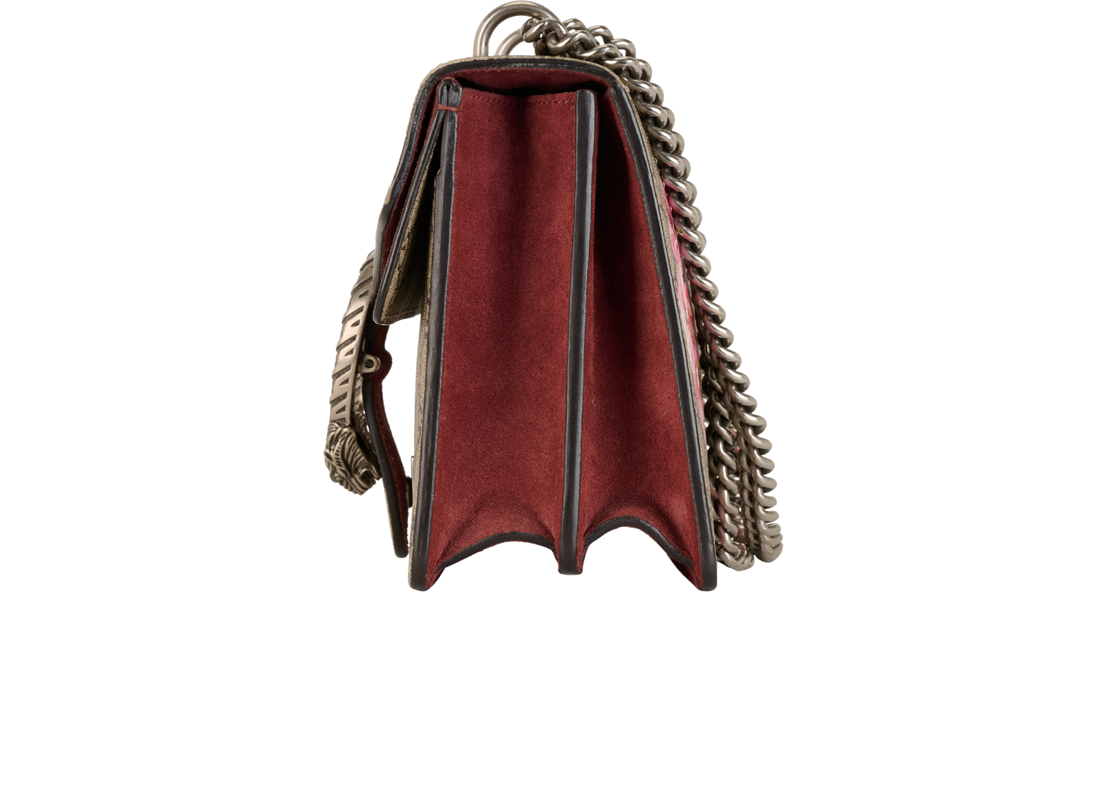 Medium Dionysus Blooms, &pound;750, Handbags, Beige/Burgundy/Pink, Canvas, Bottom view